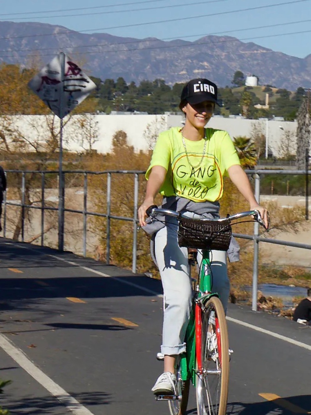Clare V. X Linus Limited Edition Gang de Velo Neon Short Sleeve Tee XS